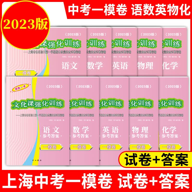 2023年版上海中考一模卷 语数英物化 试卷+答案 领先一步文化课强化训练一模卷 上海市各区初三期末质量抽查初中模拟试卷