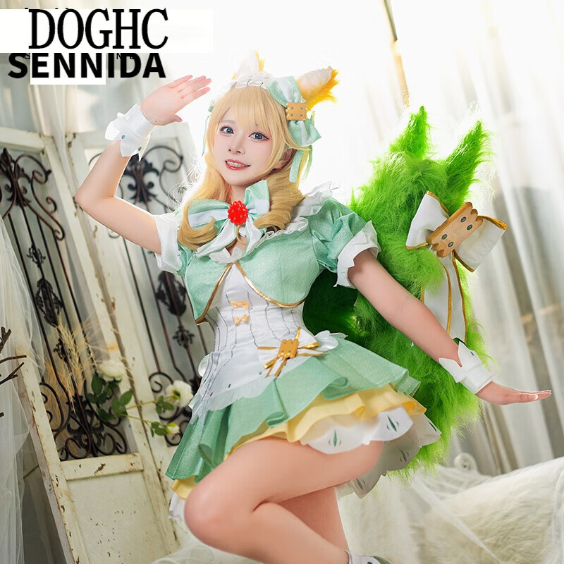 doghc动漫王者妲己cos抹茶女仆现货游戏套装 服装全套 s