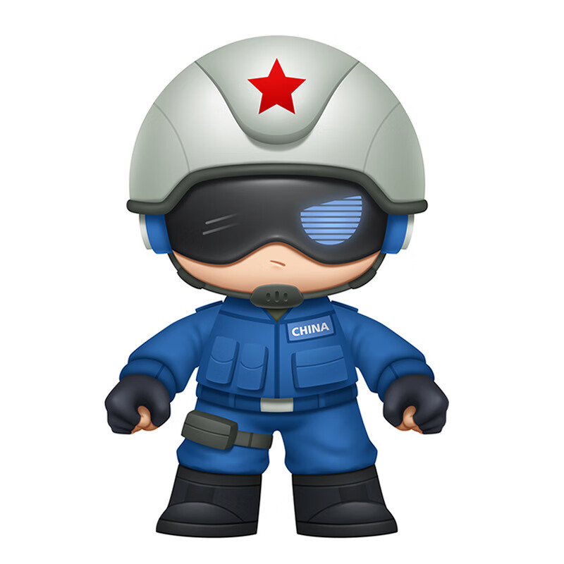 征途战士卡通军人手办人偶车载摆件中控台高端飞行员兵哥哥公仔装饰