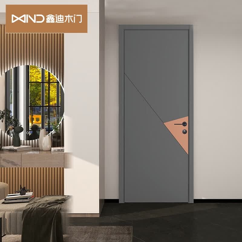 鑫迪木门 免漆简约室内门实木复合门房间门定制卧室门xp-7011a 纯白