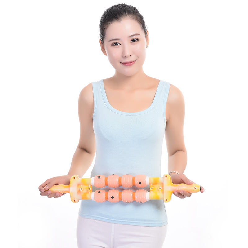 伊冉香约 新一代 手推魔力棒 背部按摩器 推拿按摩器 滚轮推背器颈肩