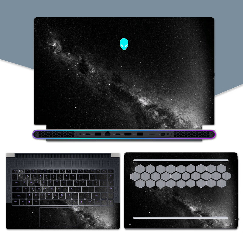 技界 2022款14英寸外星人alienware x14 r1电脑贴纸笔记本外壳膜全套
