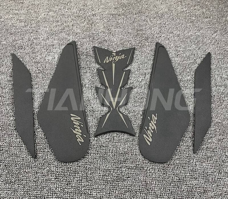 400油箱贴摩托车忍者改装防滑贴鱼骨贴防水车身贴 ninja400灰色五件套