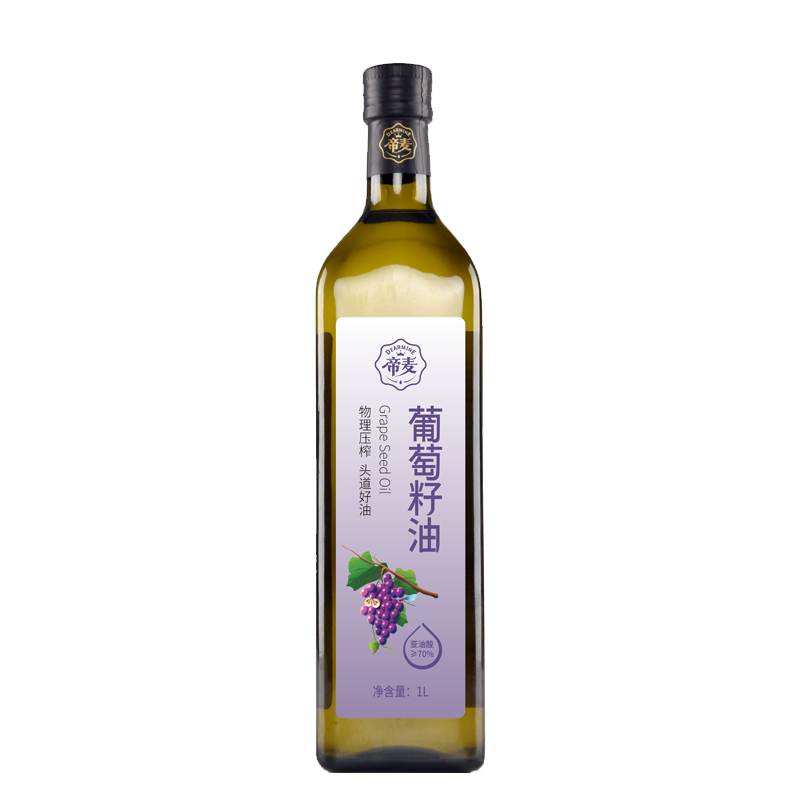 帝麥 食用油 物理壓榨葡萄籽油1L