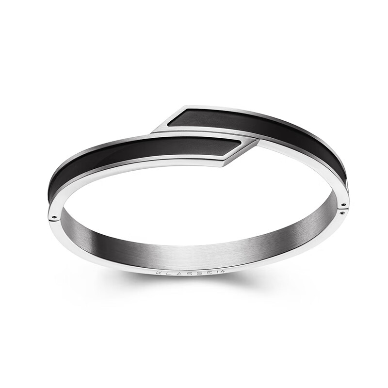 KLASSE 14意大利时尚手环男女通用款腕表搭配316L精钢手环送女友生日礼物 外黑内银JTB19BS001S