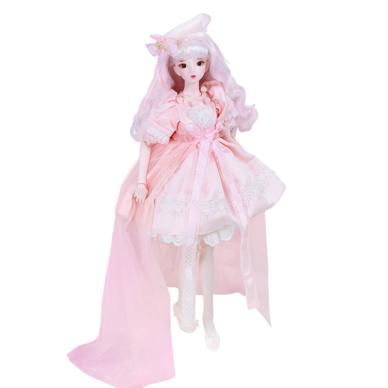 德必勝換裝BJD娃娃人偶仿真洋娃娃女孩玩具艾莎公主玩偶兒童節(jié)生日禮物 卡拉 開腦版手繪妝 3分60CM大號 34關(guān)節(jié)