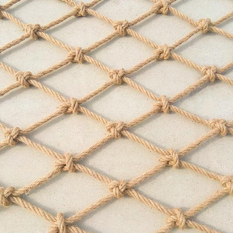 麻绳网装饰网/防护网酒吧吊顶装饰网挂衣网攀爬网安围网 网孔15cm 6