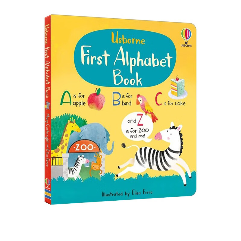 英文原版 usborne first alphabet book 纸板 我的第一本字母书 英语