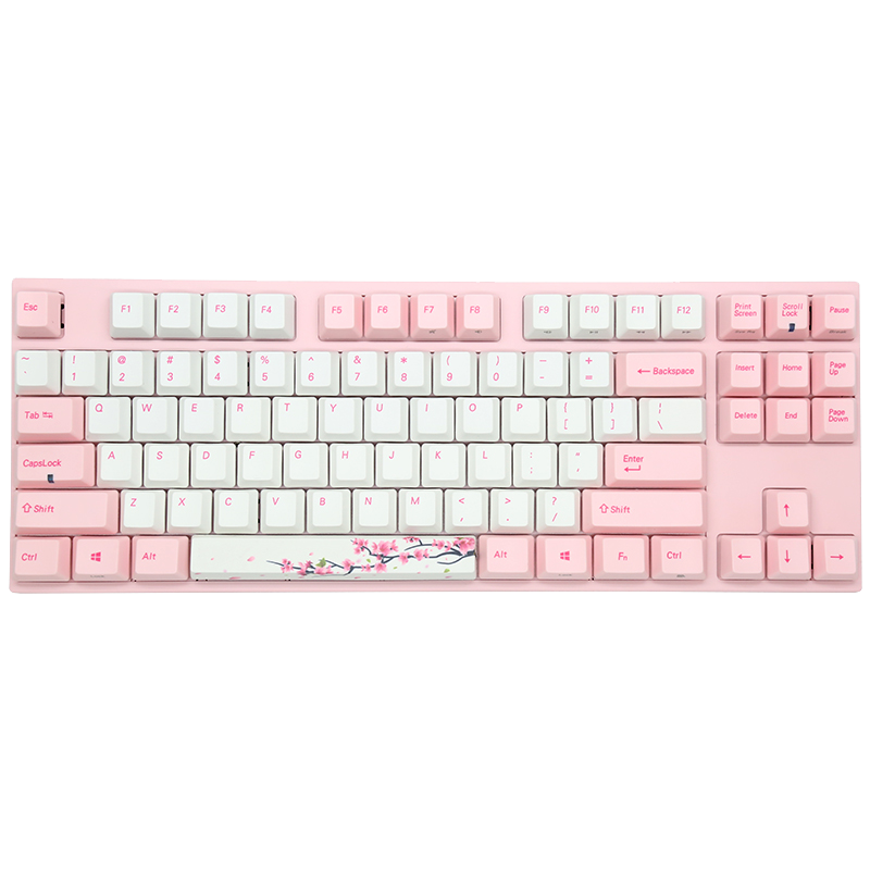 VARMILO 阿米洛 VA87M 桜 87键 有线机械键盘 粉白 Cherry红轴 无光