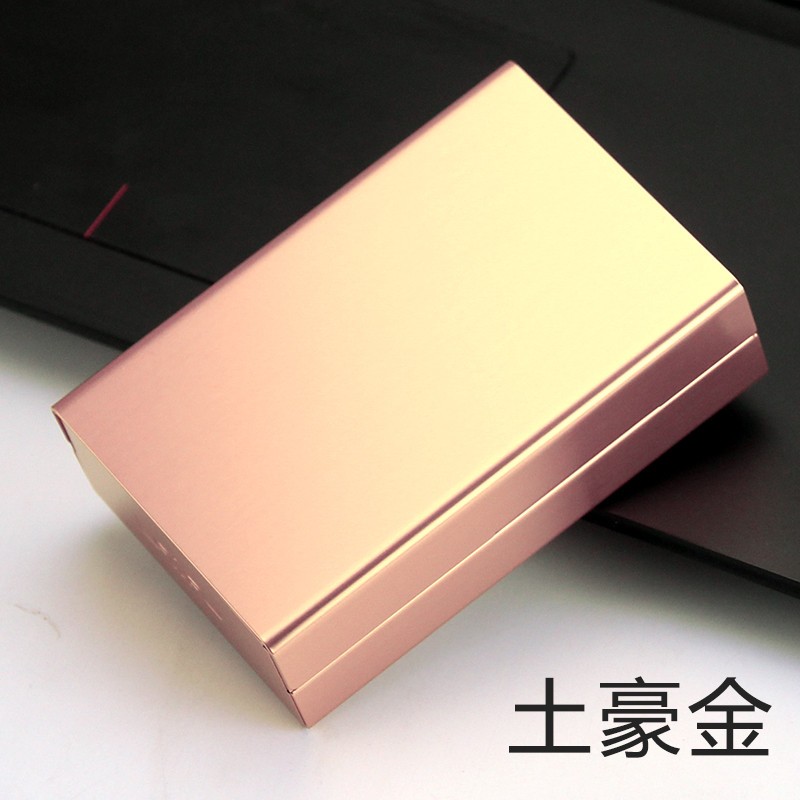 自动弹盖烟盒 铝合金20支装个性创意定制男便携金属香菸盒可刻字照片 金色-可装20支怎么看?