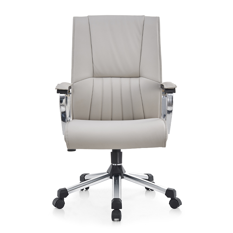 有棱有角 办公椅 职员椅老板椅电脑椅靠背转椅 灰白皮yl-dny-842