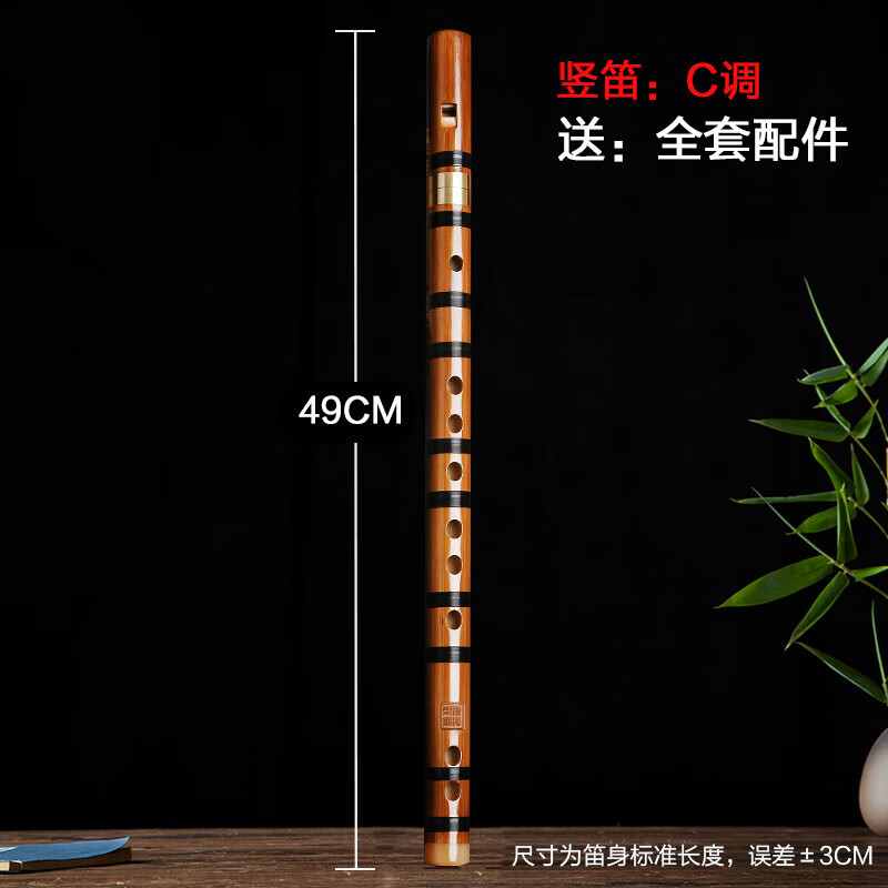 竖笛入门笛子竹笛葫芦笛竹制直笛定制款 【c调】 配件礼包 学习教材