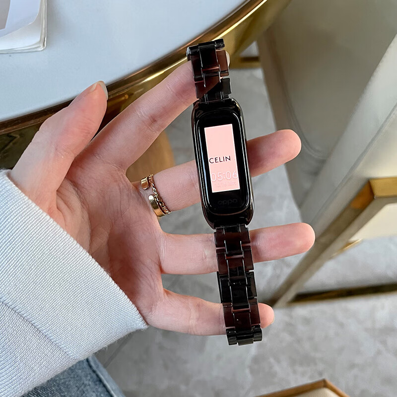 适用oppo手环表带树脂款oppo智能柯南联名手环腕带时尚版eva限定版