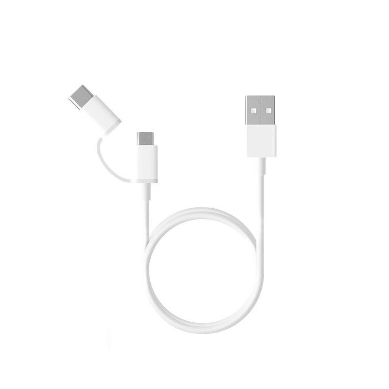 小米（MI）Type-C USB二合一数据线数据线快速充电器适用华为安卓手机快充通用 小米二合一数据线100cm