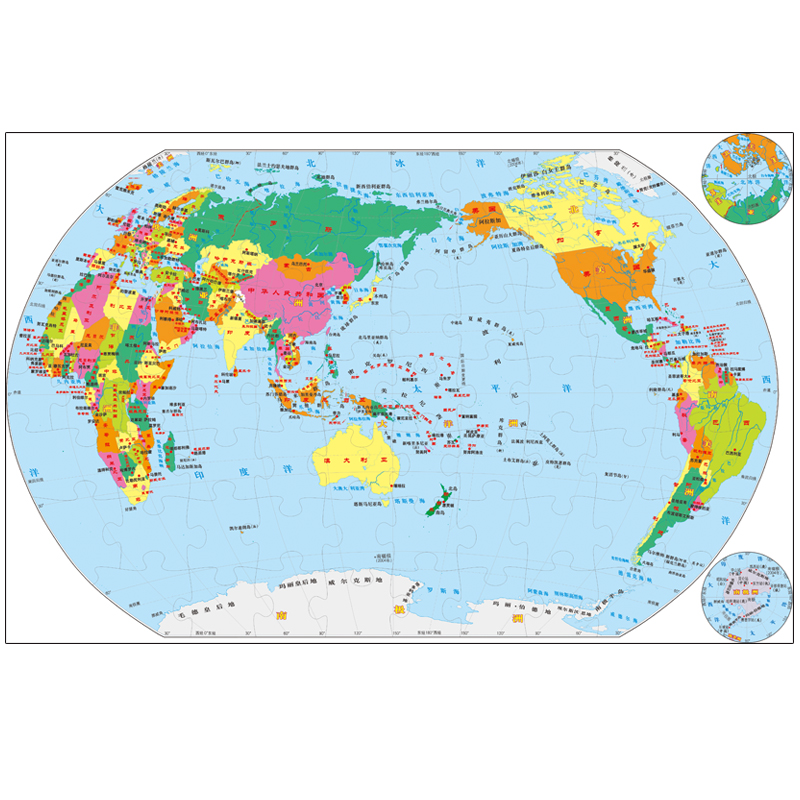 磁乐宝拼图世界地图 儿童拼图