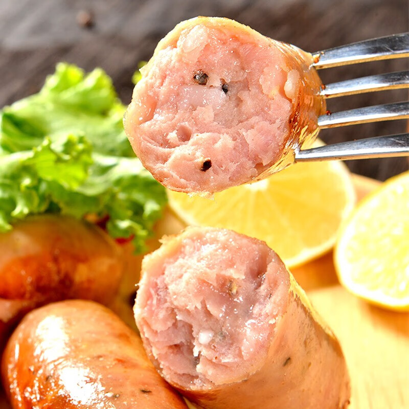 金锣火山石烤肠原味黑椒肉肠 早餐肠香肠 火锅烧烤食材 2袋黑椒