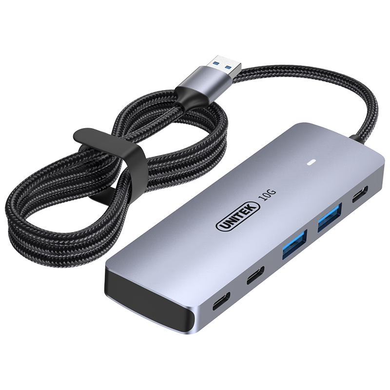 優(yōu)越者USB3.2分線器10G高速擴(kuò)展塢帶Type-C供電4口HUB 2口USB-A+2口Type-C集線器筆記本臺(tái)式機(jī)0.3米