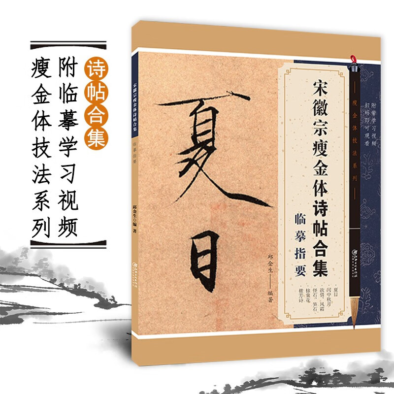 【现货速发】瘦金体技法系列：宋徽宗瘦金体诗帖合集临摹指要附扫描学习视频