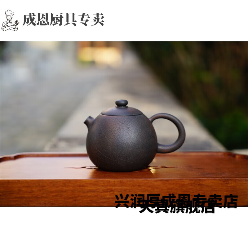 踏光建水紫陶壶壶功夫茶泡茶壶黄煊作品素壶树纹装饰茶壶壶普洱茶具