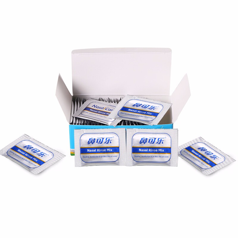 鼻可乐 洗鼻器成人 成人过敏鼻炎鼻腔冲洗器 洗鼻盐  海盐水洗鼻剂 成人洗鼻盐三盒90包（不含洗鼻器）
