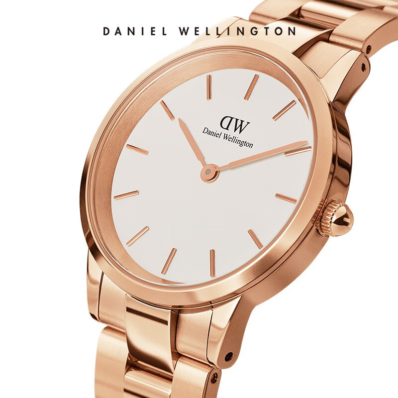 丹尼尔惠灵顿（DanielWellington）[部分爆品5折]DW手表女流金女士手表石英欧美腕表 生日礼物送女友 金色小精钢白盘女表36mm-DW209