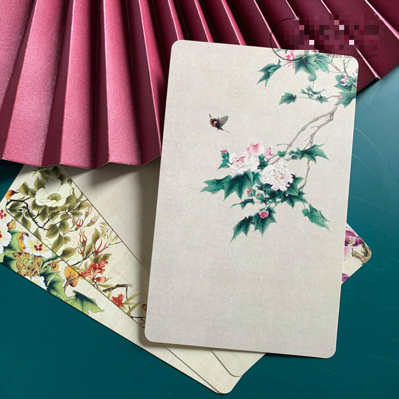 神至 主持人手卡台词手卡 节日古风大卡片 复古中国风手绘卡sn6452 姹