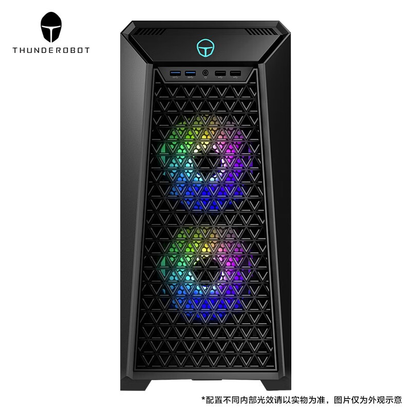 雷神（ThundeRobot）黑武士SE13代处理器游戏电竞渲染高端台式电脑主机 i5-14400/16G/RTX4060/1T