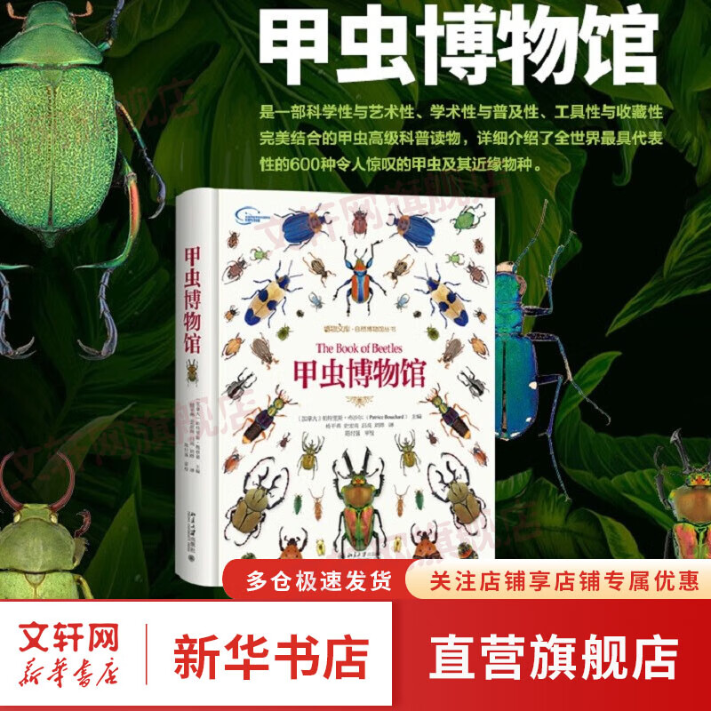 甲虫博物馆 博物文库自然博物馆丛书 甲虫习性食性采集收藏鉴定方法 甲虫研究参考书收藏爱好者工具书科普读物