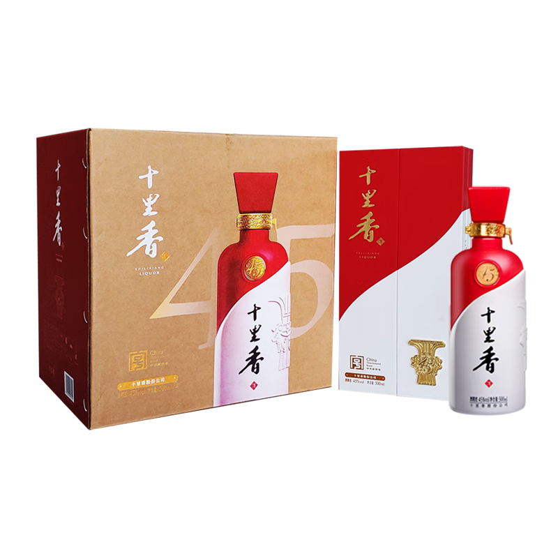 十里香(Shilixiang)【酒厂直供】十里香酒 45度浓香型白酒 500ml*4瓶整箱装 商务宴请 45度 500mL 4瓶