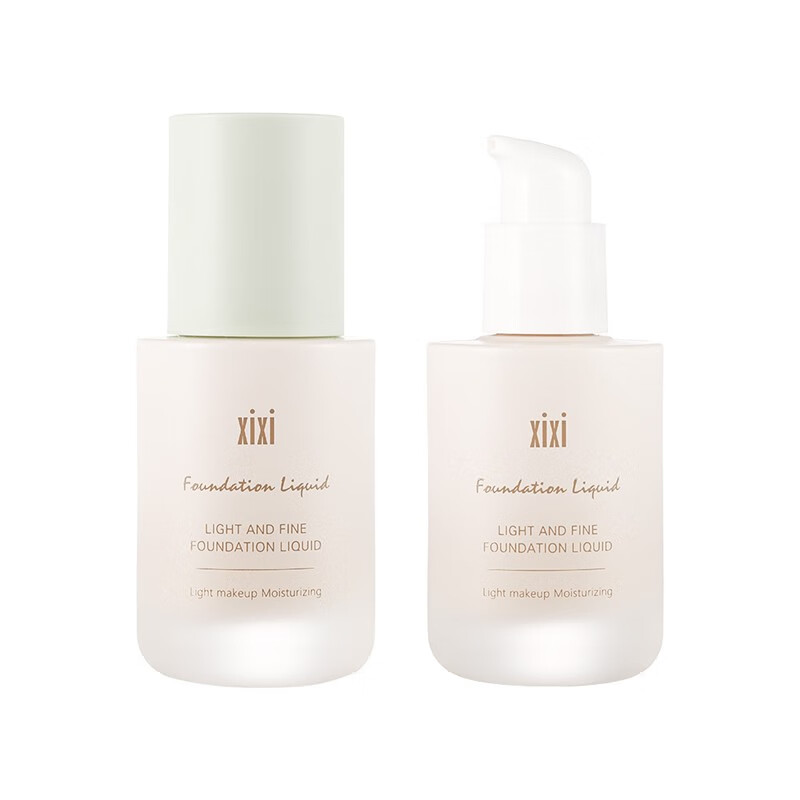 xixi 持妆粉底液遮瑕防水防汗持色油皮清爽不脱妆奶油肌干皮粉霜 R12#自然色
