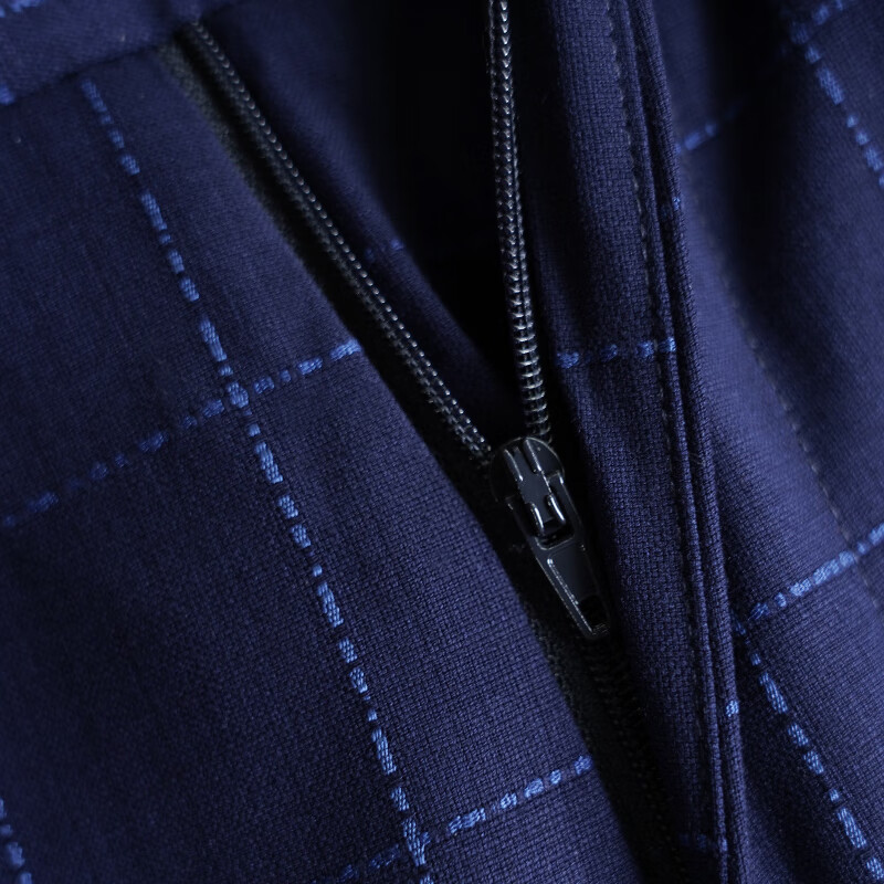 培罗蒙（BAROMON）【轻薄】修身格子西裤男西装裤直筒裤子商务休闲 蓝色格子 38 (97.5cm)