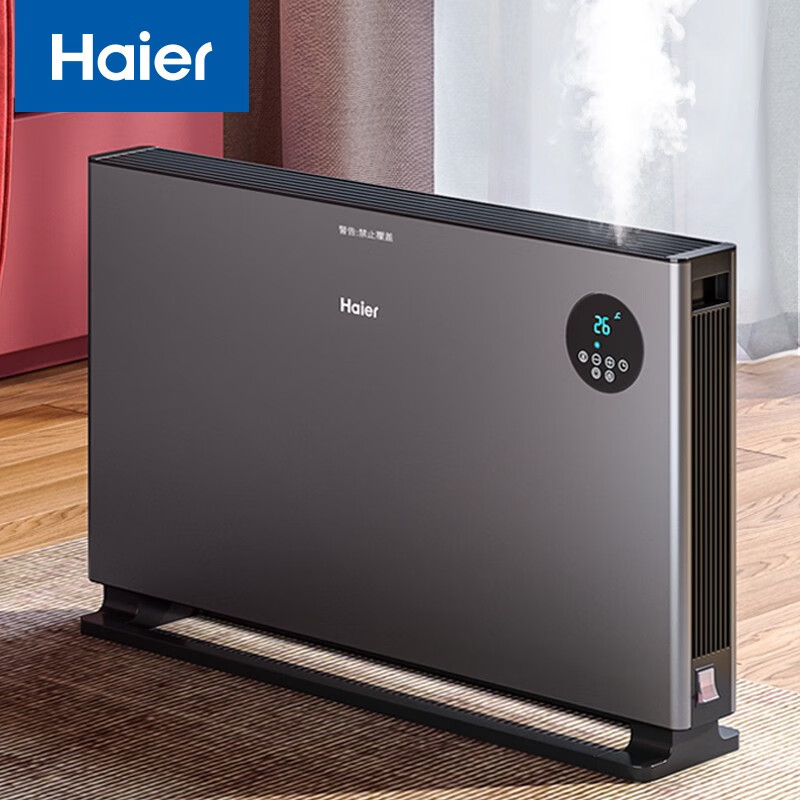 海尔(Haier) 对流式取暖器家用欧式快热炉遥控加湿暖风机居浴两用石墨烯速热电暖气智能控温电暖器 石墨烯速热+遥控加湿款HKS2206HX