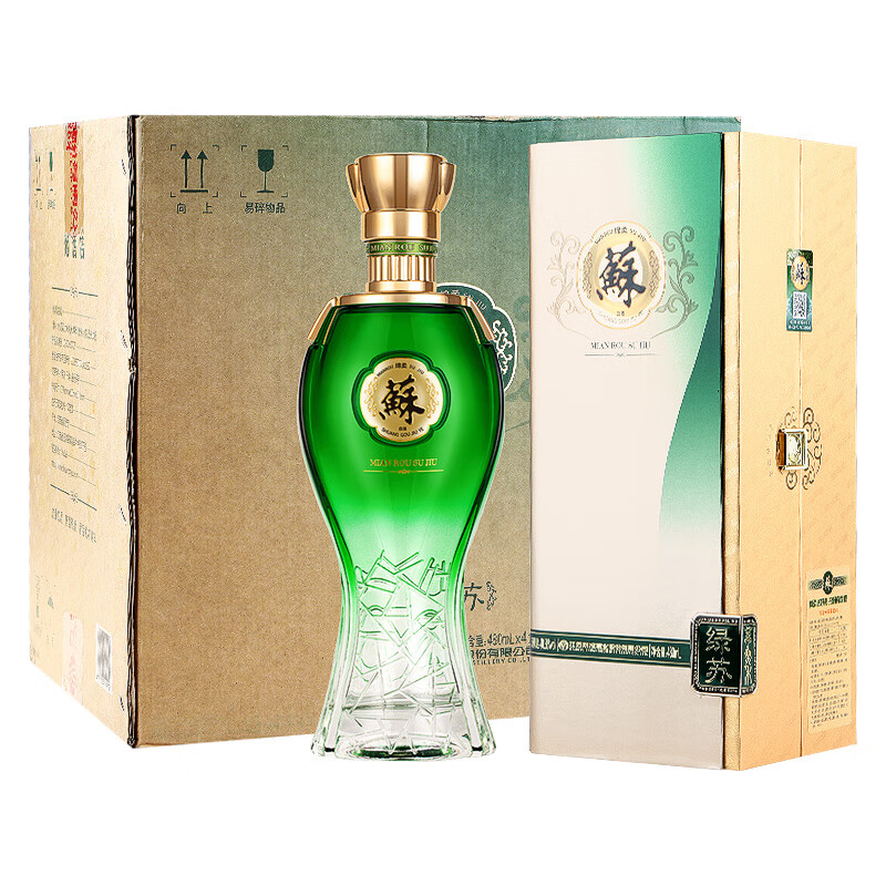 双沟白酒   苏酒 40.8度 480ml 4瓶 绿苏