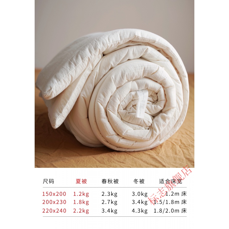 直物人工作室 a类全棉大豆纤维被四季被空调被春秋被冬被双人被芯 夏