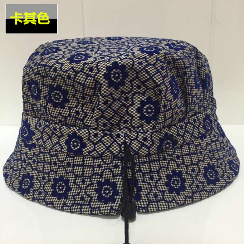 女士春夏时装帽盆帽 老人帽子中年女帽春秋休闲妈妈帽 女帽:梅花款