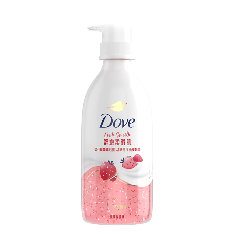 多芬（Dove）果奶沐浴露氨基酸滋潤保濕甜草莓香620g（新老包裝交替發(fā)貨）