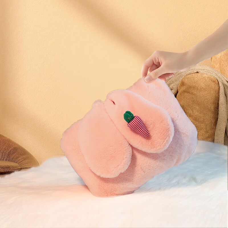 上禾 安全防爆热水袋国标充电暖手宝女可爱毛绒学生暖水袋暖脚可拆洗