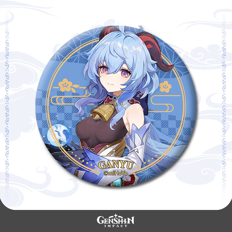 巧奈元訷主题系列人物徽章动漫马口铁吧唧胸针genshin 甘雨 背景款