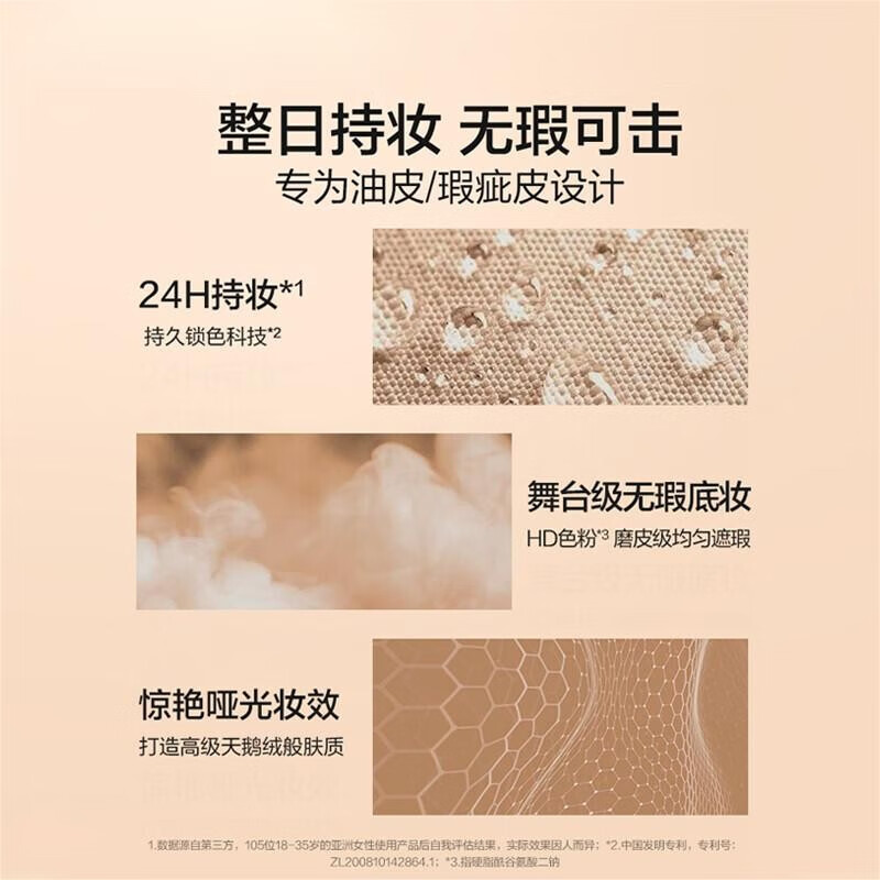 美宝莲（MAYBELLINE）粉底液巨持妆焕颜乳持久不脱妆防水防汗控油服帖细腻遮瑕新年礼物 (油皮本命巨持妆) 120N自然裸色
