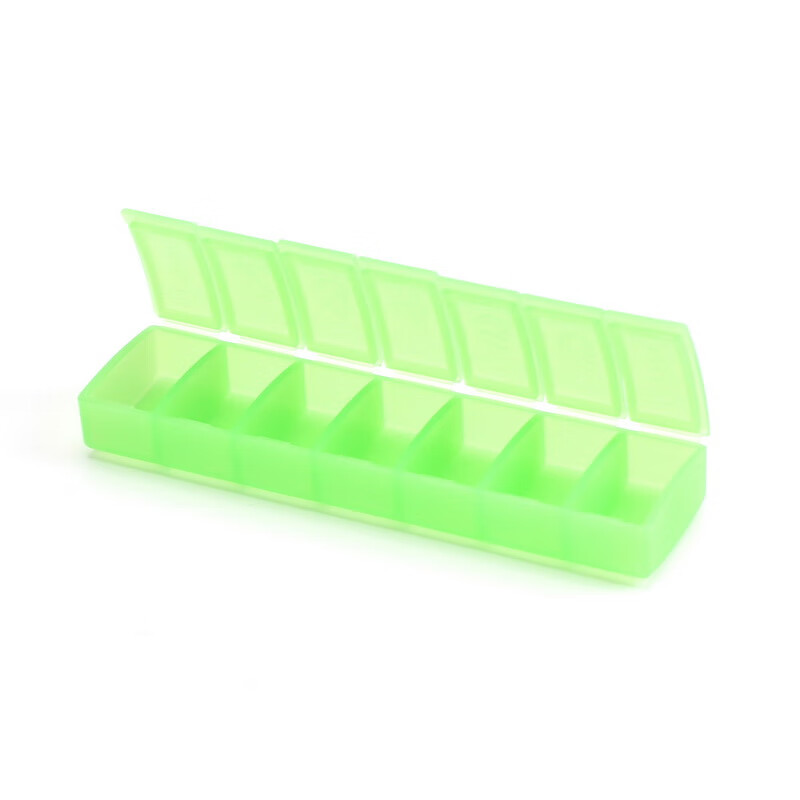 特百惠七天药盒小巧便携收纳保鲜盒 单个装(颜色随机)