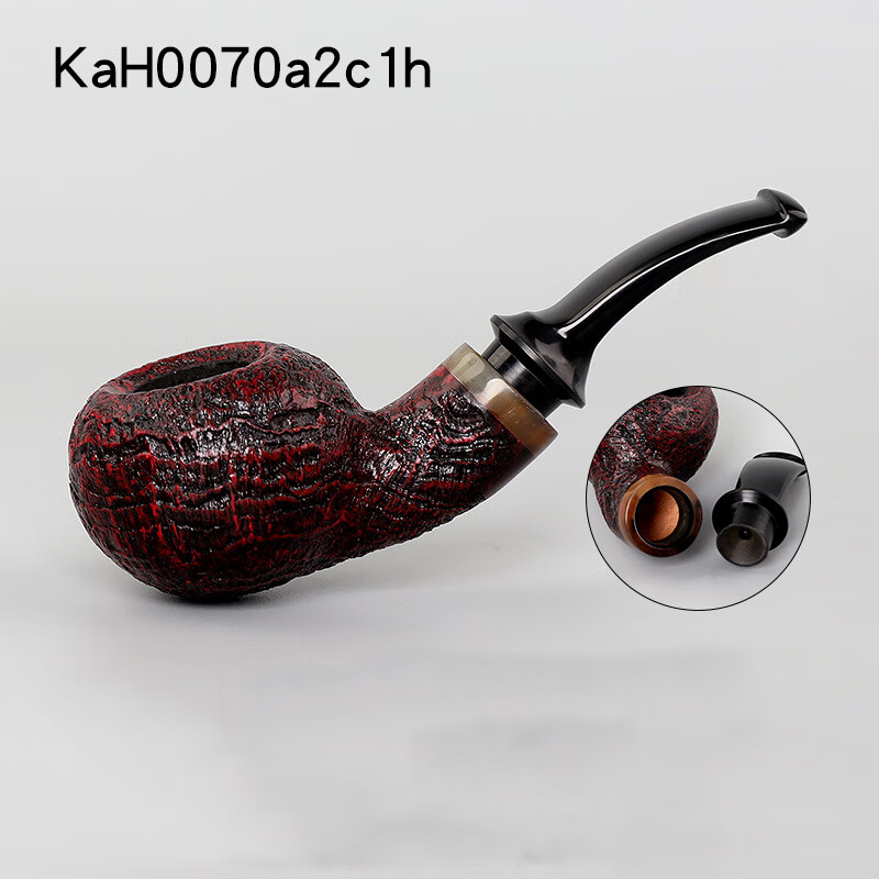 木香(muxiang)木香空腔石楠木烟斗坎伯兰硫化橡胶坎伯兰烟嘴大 棕色