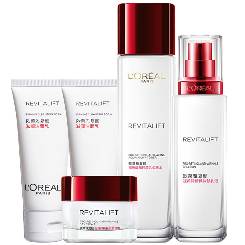 欧莱雅（LOREAL）套装水乳女士护肤品复颜抗皱紧致滋润补水保湿礼盒化妆品礼物 【飞燕礼盒】复颜燕窝酸礼盒装