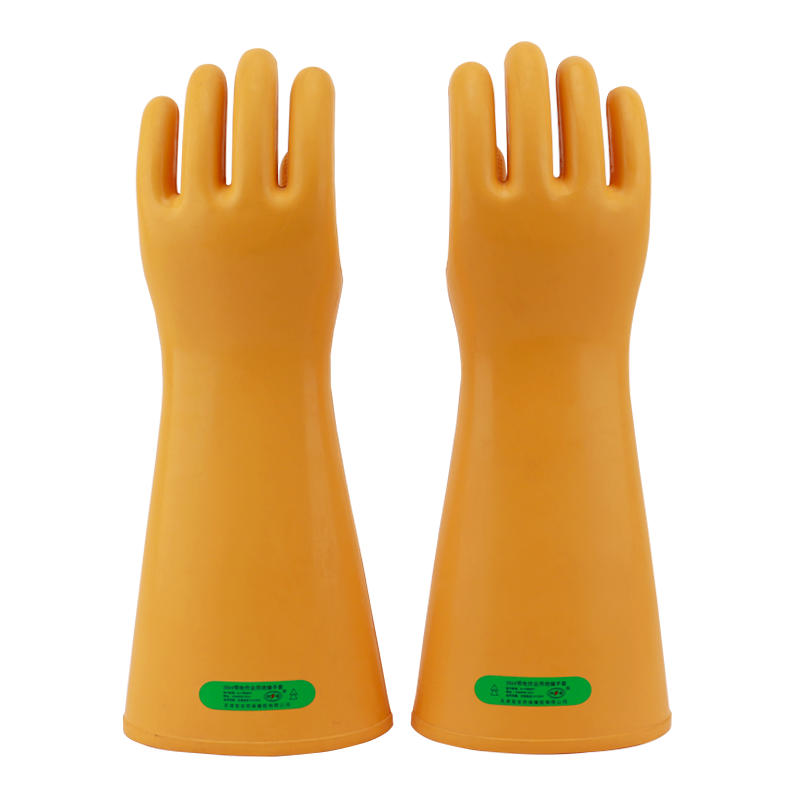 雙安 35KV帶電作業(yè)用絕緣手套 測試電壓35KV使用電壓27.5KV 高壓電工專用防電橡膠手套
