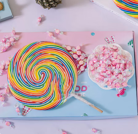 俏滋郎情人节多彩超大巨大棒棒糖果礼盒情人节送女友生日儿童礼物糖 2