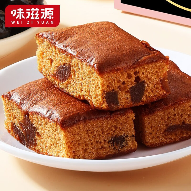 味滋源 红枣蛋糕整箱营养早餐代餐饱腹枣泥糕点心 红枣蛋糕400g/箱 1箱
