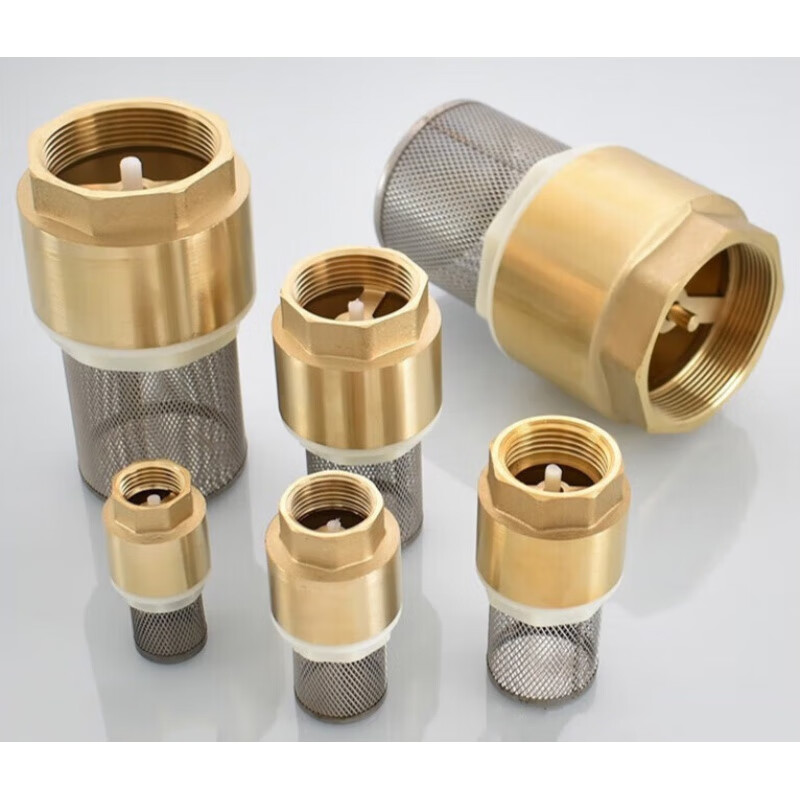 欧诺莱全铜底阀水泵抽水机底阀4分6分1寸水管带过滤网单向阀逆止回