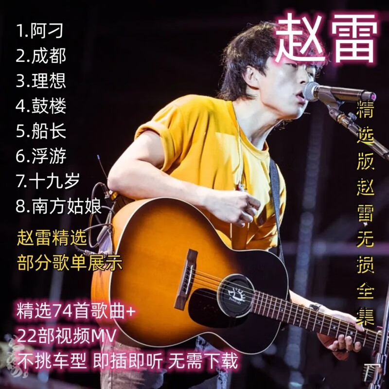 纽曼(newsmy)赵雷精选歌曲收录永久mp3车载u盘音乐无损高音质mv视频