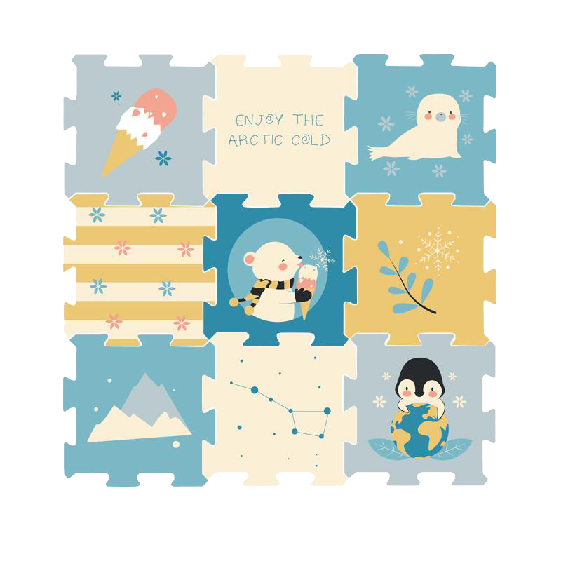 宝贝去哪儿（babygo）XPE宝宝拼接爬行垫加厚地垫婴儿客厅泡沫垫家用爬爬垫儿童游戏垫 XPE9片装(单片29.5cm)-企鹅日记