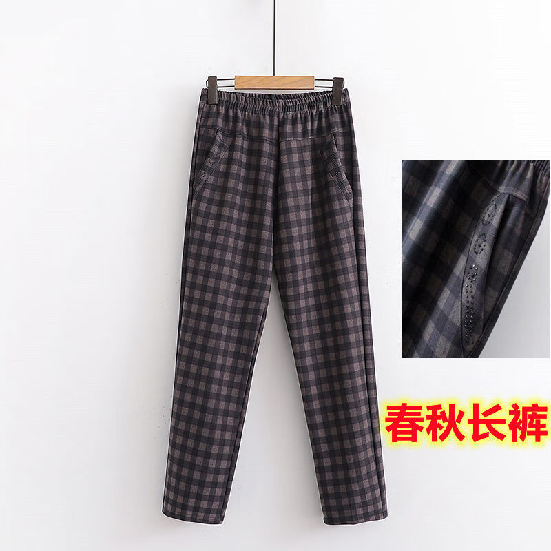 奔瑜适合老奶奶穿的秋冬装老太太裤子紧腰女裤中老年妈妈春秋宽松长裤