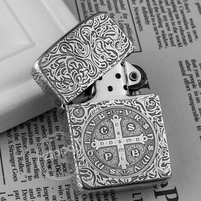 zippo之宝原装zippo打火机煤油防风正版1941复刻纯银康斯坦丁送男友